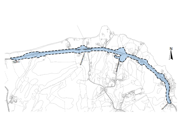 Gang- og sykkelveg i Skaun. Kartgrafikk