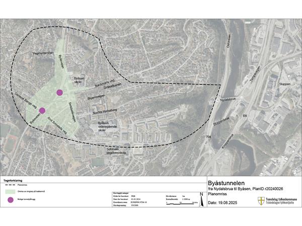 Byåstunnelen. Kartgrafikk