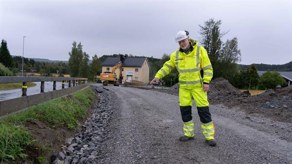 Gang- og sykkelveg i Stod. Bilde